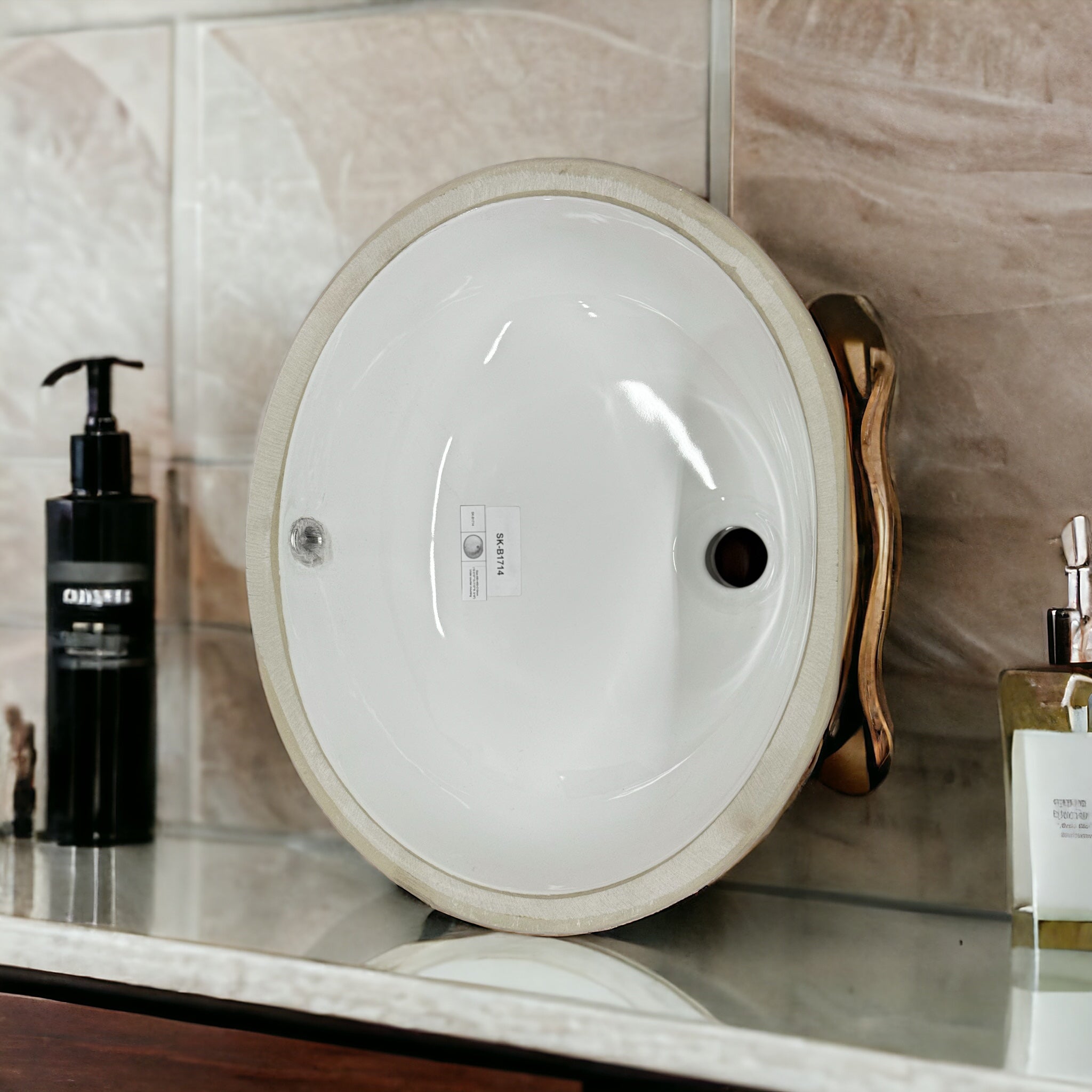 Oval White Ceramic Bathroom Vanity Under Mount Sink Granada Kitchen   RoundWhiteCeramicBathroomSink 