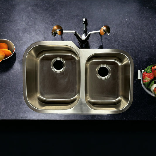 60/40 Double Bowl Stainless Steel Under Mount Sink
